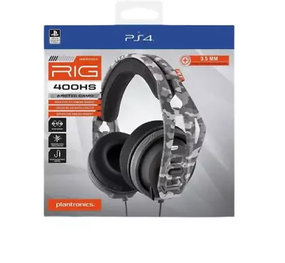 Gaming Headset Plantronics Rig 400 HS Arctic Camo For PS4 And PS5 With Mic - EX • $40.49