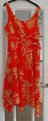 Dorothy Perkins Summer  Asymetric Hem Fully Lined Maternity Dress Size 14 • £18.99