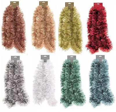 £2.99 • Buy Christmas Tinsel Chunky Tree Decoration Garland 2m Length