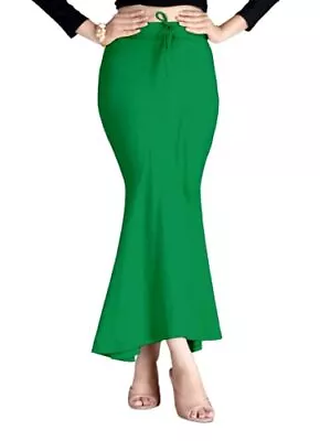 £15.05 • Buy Flare Saree Shape Wear Petticoat Women Cotton Blended Bottom Long Skirts Green