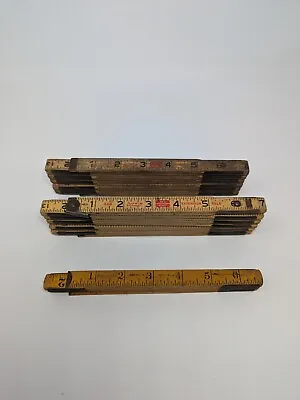 Lufkin X46 Wooden Folding Ruler & Misc Folding Extension Ruler - Lot Of 3  • $15.98