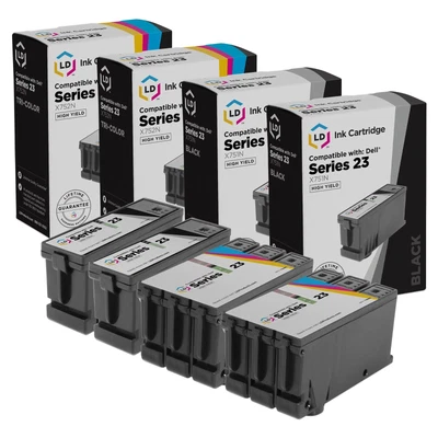 $23.99 • Buy LD Comp HY Ink For Dell Series 23 Black & Color V515w Set Of 4: 2 T105N 2 T106N