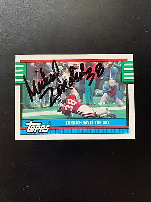 Michael Zordich Signed 1990 Topps #507 Rookie Card Arizona Cardinals Auto COA • $5.99