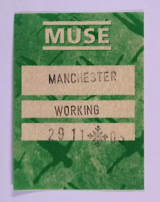 Muse Pass Ticket Original The 2nd Law Tour Manchester Evening News ArenNov 2003 • £27.50