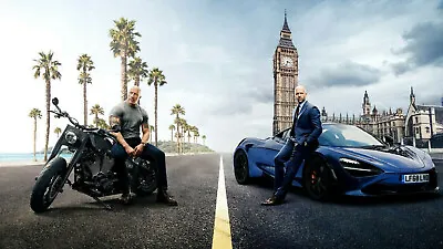 FAST AND FURIOUS 9 - LARGE WALL ART FRAMED CANVAS PICTURE 20x30 INCH • £19.99