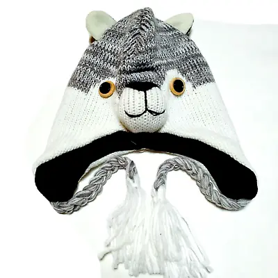 $7.99 • Buy Fox Aviator Pilot Party Halloween Costume Animal Knit Hat S