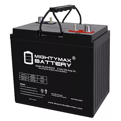 Mighty Max 6V 230AH Dual Terminal SLA Battery Replaces E-Z-GO TXT Golf Cart • $269.99