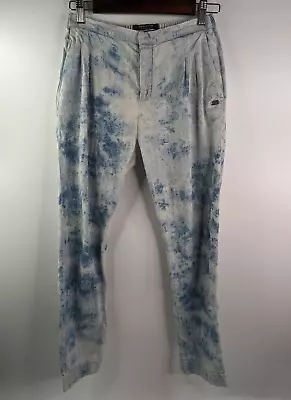 Maison Scotch Amsterdams Blauw Blue And White Tie Dye Womens Pants Petite • $9.99