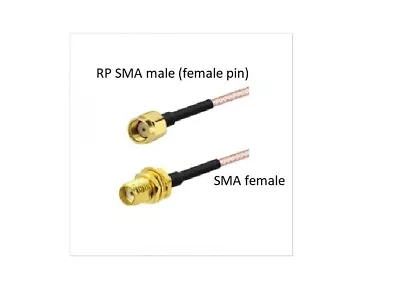 £3.95 • Buy SMA Female To RP SMA Male Pigtail Cable 15cm Lead. RG316 Cable. 