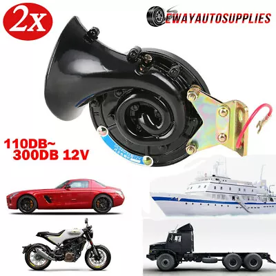 2PCS Train Horn Super Loud Electric Snail Air Horn For Motorcycle Car Truck Boat • $38.97