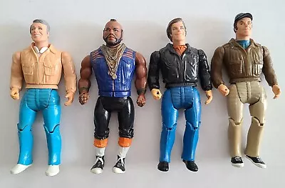 1983 Cannell Galoob A-Team Face B.A. Murdoch Hannibal 6  Figures Mr. T • $45