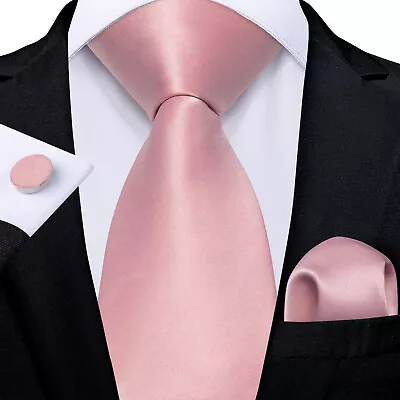 Mens Necktie Black Blue Paisley Silk Tie Set Pocket Square Cufflinks Wedding New • £10.59
