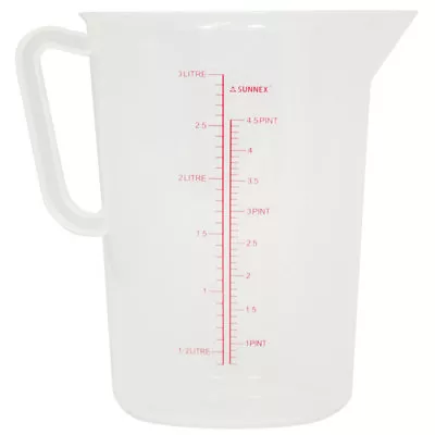 Measuring Jug Plastic Kitchen Bar Polypropylene Measuring Jug 0.5L 1L 2L 3L 5L • £8.95