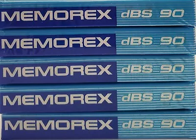 5 NEW Sealed Memorex 90 Min. DBS Type I Normal Bias Blank Cassette Tapes • $14.99