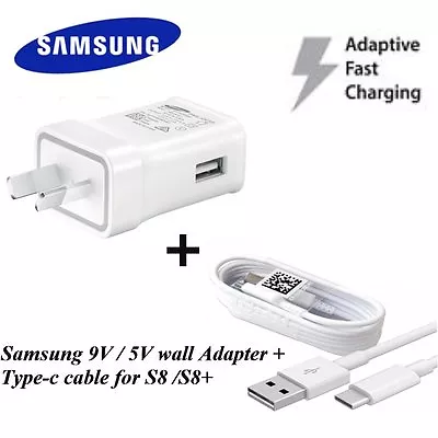 Genuine Samsung AC Fast Charge Wall Charger Or USB Type-c Cable For S8 / S8+/ S9 • $6.49