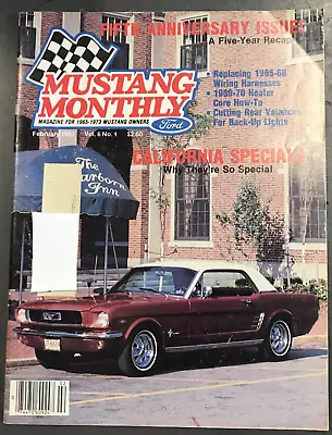 Vintage Mustang Monthly Magazine Vol 6 #1 Feb 1983 5th Anniversary Cali Specials • $14.99