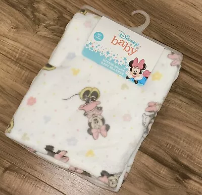 Disney Floral Minnie Mouse Baby Girl Blanket Soft & Cozy 30x40 Stroller Blanket • $29.95