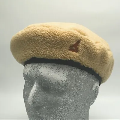 Men’s Kangol Wheat Plush Beret Hat • $98