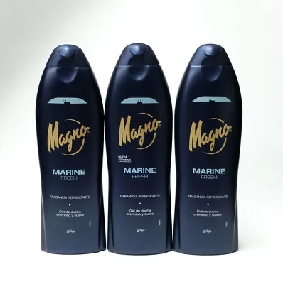 Magno Marine Fresh Shower Gel 18.5 Oz Each By La Toja Lot Of 3 Bottles For Men • $33.99