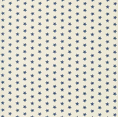 Seastar Natural & Navy Star Fish Cotton Matt PVC WIPE CLEAN Tablecloth Oilcloth • £84.95
