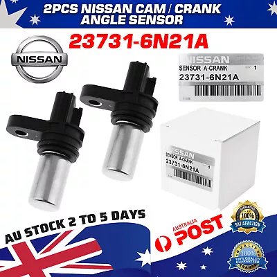 2X Cam / Crank Angle Sensor Fits NISSAN X-TRAIL T30 QR25DE 2.5L XTRAIL 02-06 • $61.28