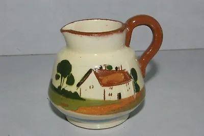  Vintage Torquay Mottoware Pottery Creamer Pitcher  Straight From The Cow  • $24.99