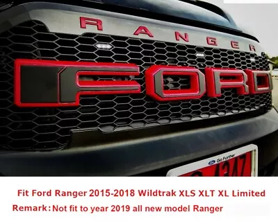 LED Strong Red Front Grill Fit Australia Ranger 2015-2018 PX2 XL XLT Wildtrak • $165