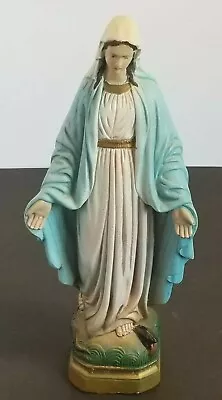 Vintage Our Lady Of Grace Catholic Religious Statue Figurine REALART RUBBE USA • $150