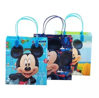 12PCS Disney Mickey Mouse Authentic Licensed Party Favor Gift Goody Bags- Medium • $17.98