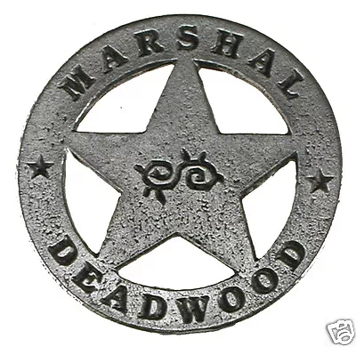 Deadwood Marshal Badge Old West Westernvintage #20 • $11.98