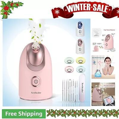 Mini Aroma Face Steamer - Nano Ionic Hot Mist Facial Humidifier - 9 Piece Acn... • $53.99