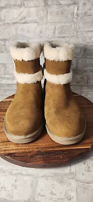 Koolaburra By UGG Suede Mini Winter Boots - Barlee Women's Chestnut Size 11 NEW • $65