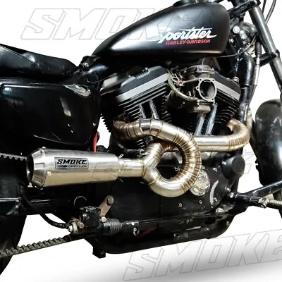 2 Into 1 Exhaust Custom  Fit Harley Davidson Iron 883 Sportster 1999-2020 • $420