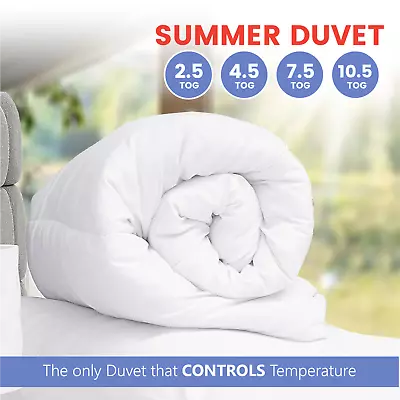 Anti Allergy Summer Duvet Quilt 2.54.57.5 Tog Single Double King Size Bed Sets • £3.99