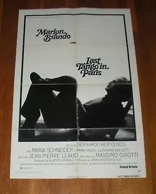 Last Tango In Paris-Original 1973 One-Sheet X-Rated Movie Poster-27 X41 -Brando • $9.95