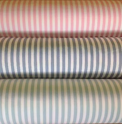 £6.50 • Buy *NEW* Clarke+Clarke PARTY STRIPE Cotton Print Fabric.Upholstery/Curtains/Crafts