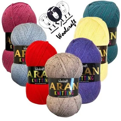 ❤ Woolcraft Aran Wool 75% Acrylic & 25% Wool Mix 400g Knitting Yarn UK SELLER ❤ • £9.99