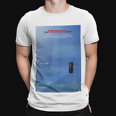 Truman Show Blue T-shirt - Movie Poster 80s Shark Film Retro Yolo Gift TV Funny • £8.39