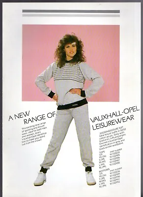 Vauxhall Opel Leisurewear Branded Clothing 1983 UK Market Foldout Sales Brochure • £13