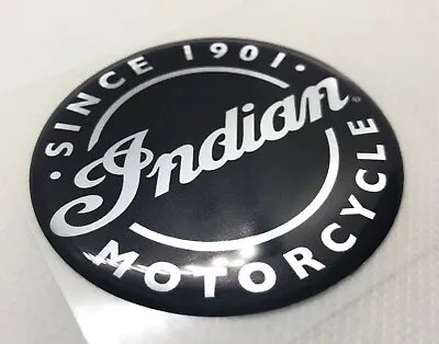 1 Pcs.of Indian Motorcycle Logo Badge 3D Domed Stickers. 60 Mm • $14.89