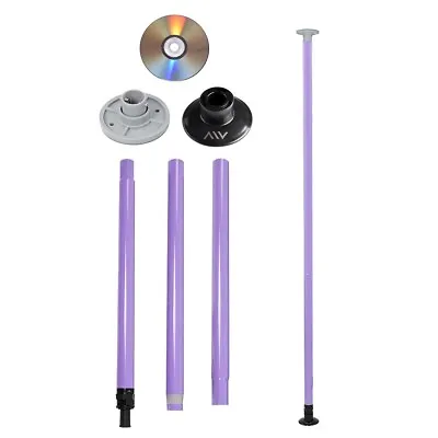 $79.90 • Buy Dance Pole Full Kit Portable Stripper Exercise Fitness Party Dancing Purple