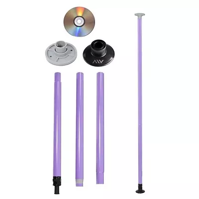 Dance Pole Full Kit Portable Stripper Exercise Fitness Party Dancing Purple • $63.99