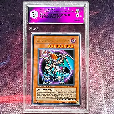 YUGIOH • Chaos Emperor Dragon TAEV-ENSE2 Limited Edition Promo NM+ 7.5 GRAAD PSA • £94.59