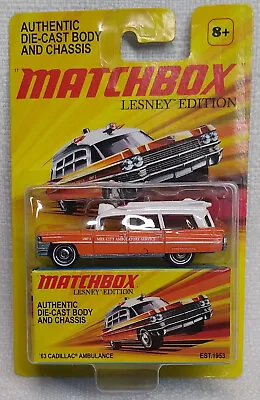 Matchbox Lesney Edition 1963 Cadillac Ambulance Orange 1:64 NIB • $24.95