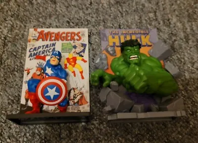 Lootcrate Marvel 3D Comic Stands/Book Ends The Incredible Hulk & Captain America • $31.11