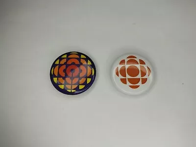 Lot Of 2 CBC Pinback Buttons - Canadian Broadcasting Corporation Bundle Vintage • $8.97