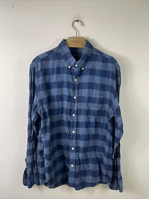 J Crew Mens Shirt Long Sleeve Button Down Slim Fit Linen Cotton Blend Sz Large • $11.90