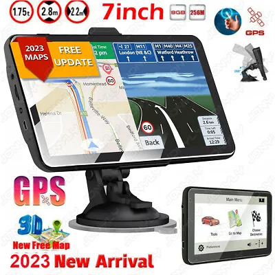 7inch Car Truck GPS Navigation Sat Nav Touch Screen 8GB Free Lifetime UK&EU Maps • £41.88