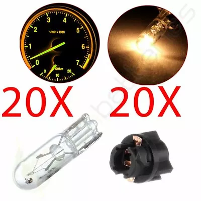 20x T5 Twist Socket + White Halogen Bulbs Instrument Panel Dash Light For Honda • $9.69