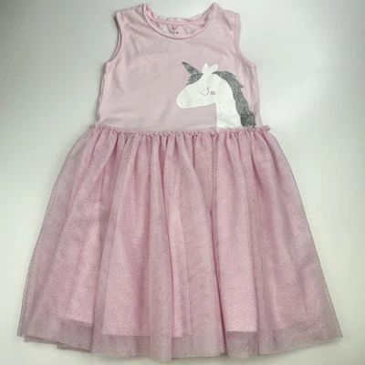 $15.70 • Buy Girls Size 7, Anko, Pink Tulle Party Dress, Unicorn, EUC